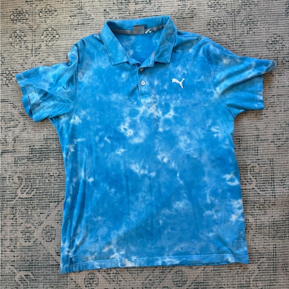 Puma Other - Puma Tye Dye Golf Shirt Large